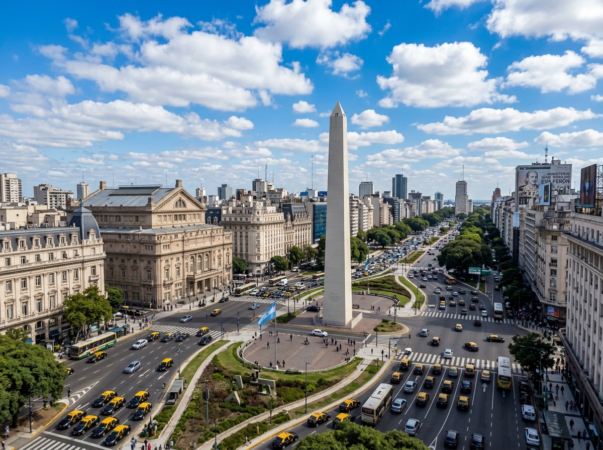 Avenida 9 de Julio em Buenos Aires
